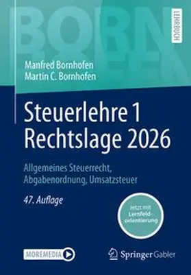 Bornhofen | Steuerlehre 1 Rechtslage 2026 | E-Book | www.sack.de