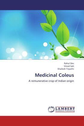 Dev / Sah / Tripathi |  Medicinal Coleus | Buch |  Sack Fachmedien
