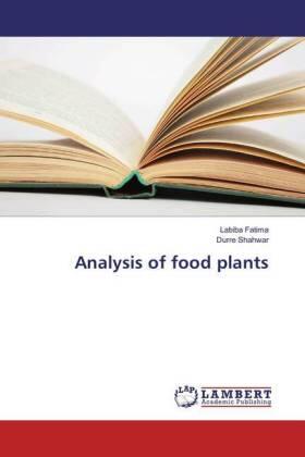 Fatima / Shahwar |  Analysis of food plants | Buch |  Sack Fachmedien