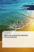 Pal |  Said and unsaid (A collection of non fictions) | Buch |  Sack Fachmedien