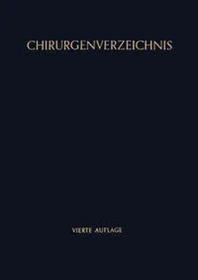 Hübner |  Chirurgenverzeichnis | eBook | Sack Fachmedien