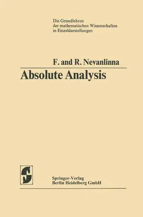 Nevanlinna / Emig |  Absolute Analysis | Buch |  Sack Fachmedien