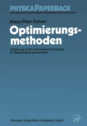 Kistner |  Optimierungsmethoden | eBook | Sack Fachmedien