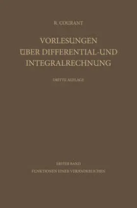 Courant |  Vorlesungen über Differential- und Integralrechnung | eBook | Sack Fachmedien
