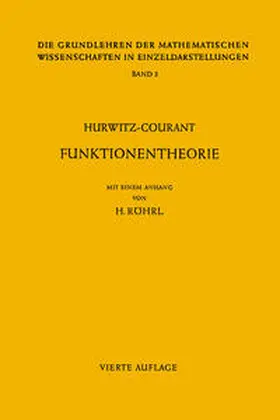 Hurwitz / Courant |  Vorlesungen über allgemeine Funktionentheorie und elliptische Funktionen | eBook | Sack Fachmedien