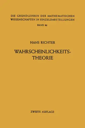 Richter |  Wahrscheinlichkeitstheorie | Buch |  Sack Fachmedien