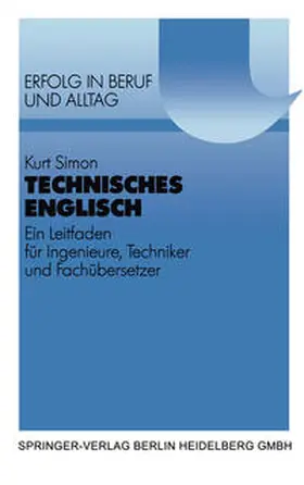 Simon |  Technisches Englisch | eBook | Sack Fachmedien