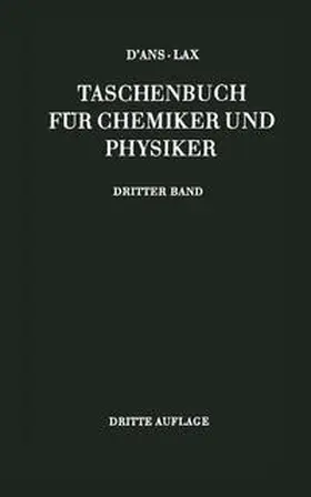 Schäfer / D'Ans / Synowietz |  D’Ans-Lax Taschenbuch für Chemiker und Physiker | eBook | Sack Fachmedien