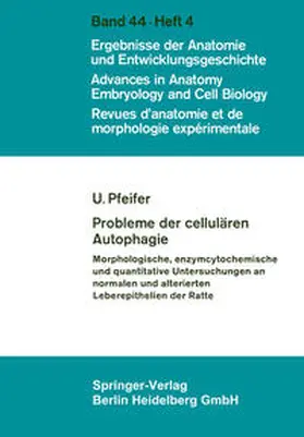 Pfeifer |  Probleme der cellulären Autophagie | eBook | Sack Fachmedien