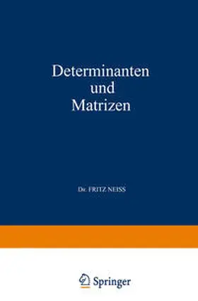 Neiss |  Determinanten und Matrizen | eBook | Sack Fachmedien