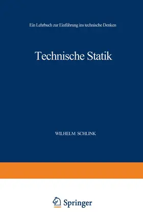 Schlink |  Technische Statik | Buch |  Sack Fachmedien