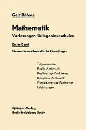 Böhme |  Elementar-mathematische Grundlagen | eBook | Sack Fachmedien