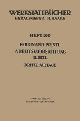 Pristl |  Arbeitsvorbereitung | eBook | Sack Fachmedien