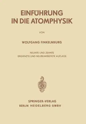 Finkelnburg |  Einführung in die Atomphysik | eBook | Sack Fachmedien