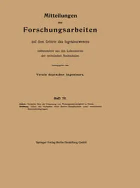 Gramberg / Andres | Mitteilungen über Forschungsarbeiten auf dem Gebiete des Ingenieurwesens insbesondere aus den Laboratorien der technischen Hochschulen | Buch | 978-3-662-01686-2 | sack.de