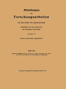 Schläpfer / Constam |  Mitteilungen über Forschungsarbeiten auf dem Gebiete des Ingenieurwesens insbesondere aus den Laboratorien der technischen Hochschulen | Buch |  Sack Fachmedien
