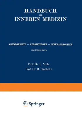 Bach-Marburg / Mohr / Staehelin |  Grenzgebiete, Vergiftungen, Generalregister | Buch |  Sack Fachmedien