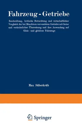 Süberkrüb |  Fahrzeug-Getriebe | Buch |  Sack Fachmedien