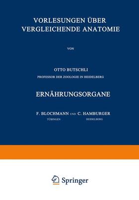 Hamburger / Blochmann | Vorlesungen über Vergleichende Anatomie | Buch | 978-3-662-01838-5 | sack.de