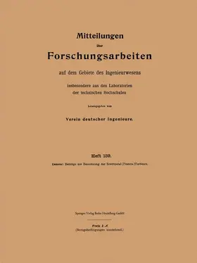 Camerer |  Mitteilungen über Forschungsarbeiten auf dem Gebiete des Ingenieurwesens | Buch |  Sack Fachmedien