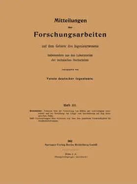 Bretschneider / Steil | Mitteilungen über Forschungsarbeiten | E-Book | www.sack.de