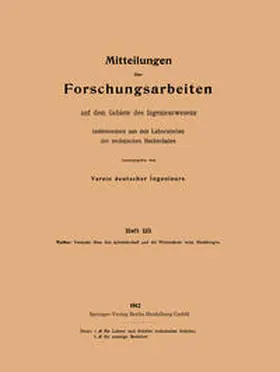 Walther |  Mitteilungen über Forschungsarbeiten | eBook | Sack Fachmedien