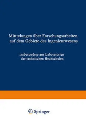 Kammerer |  Mittteilungen über Forschungsarbeiten auf dem Gebiete des Ingenieurwesens | eBook | Sack Fachmedien