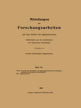  Mitteilungen über Forschungsarbeiten auf dem Gebiete des Ingenieurwesens | eBook | Sack Fachmedien