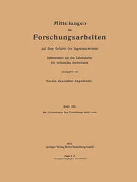 Arlt | Mitteilungen über Forschungsarbeiten | E-Book | www.sack.de