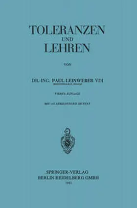 Leinweber |  Toleranzen und Lehren | eBook | Sack Fachmedien