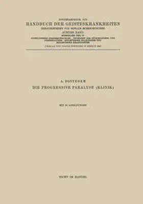 Bostroem |  Syphilitische Geistesstörungen · Psychosen des Rückbildungs- und Greisenalters · Epileptische Reaktionen und Epileptische Krankheiten | eBook | Sack Fachmedien
