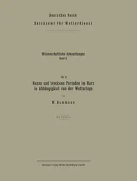 Dammann |  Nasse und trockene Perioden im Harz in Abhängigkeit von der Wetterlage | eBook | Sack Fachmedien