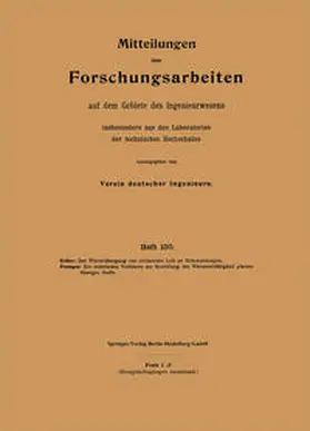Gröber / Poensgen | Mitteilungen über Forschungsarbeiten auf dem Gebiete des Ingenieurwesens | E-Book | www.sack.de