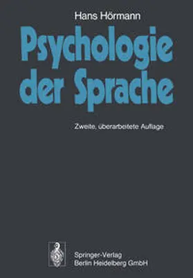 Hörmann | Psychologie der Sprache | E-Book | www.sack.de