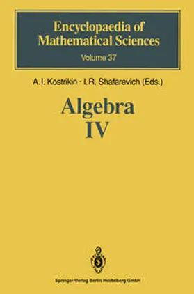 Kostrikin / Shafarevich |  Algebra IV | eBook | Sack Fachmedien