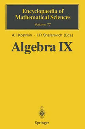 Kostrikin / Shafarevich |  Algebra IX | eBook | Sack Fachmedien