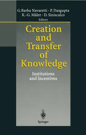 Barba Navaretti / Dasgupta / Mäler | Creation and Transfer of Knowledge | E-Book | sack.de