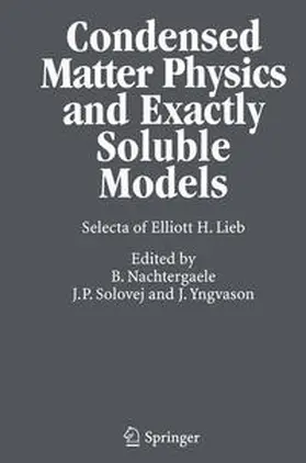 Lieb / Nachtergaele / Solovej |  Condensed Matter Physics and Exactly Soluble Models | eBook | Sack Fachmedien
