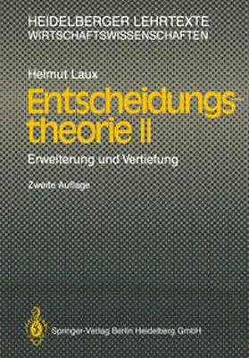 Laux |  Entscheidungstheorie II | eBook | Sack Fachmedien