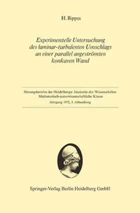 Bippes |  Experimentelle Untersuchung des laminar-turbulenten Umschlags an einer parallel angeströmten konkaven Wand | eBook | Sack Fachmedien