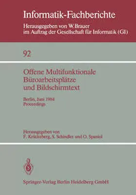 Krückeberg / Schindler / Spaniol |  Offene Multifunktionale Büroarbeitsplätze und Bildschirmtext | eBook | Sack Fachmedien