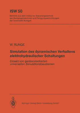 Runge | Simulation des dynamischen Verhaltens elektrohydraulischer Schaltungen | E-Book | www.sack.de