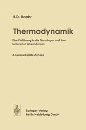 Baehr |  Thermodynamik | eBook | Sack Fachmedien