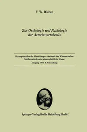 Rieben |  Zur Orthologie und Pathologie der Arteria vertebralis | eBook | Sack Fachmedien