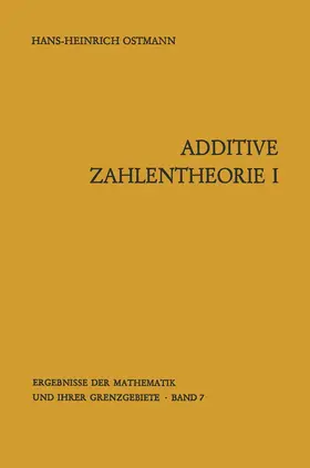 Ostmann |  Additive Zahlentheorie | Buch |  Sack Fachmedien