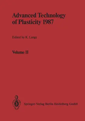 Lange |  Advanced Technology of Plasticity 1987 | Buch |  Sack Fachmedien