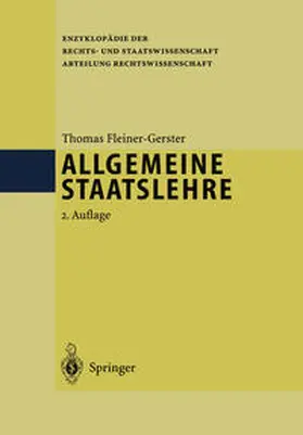Fleiner-Gerster |  Allgemeine Staatslehre | eBook | Sack Fachmedien