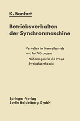 Bonfert |  Betriebsverhalten der Synchronmaschine | eBook | Sack Fachmedien