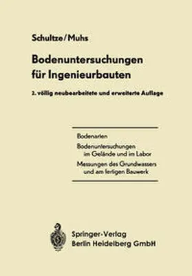 Schultze / Muhs | Bodenuntersuchungen für Ingenieurbauten | E-Book | www.sack.de