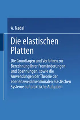 Nadai | Die elastischen Platten | E-Book | www.sack.de